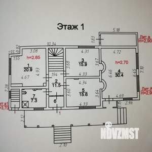 Коттедж 198м², 3-этажный, на длительный срок,
