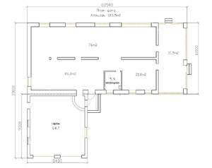 Коттедж 180м², 1-этажный, участок 14 сот.