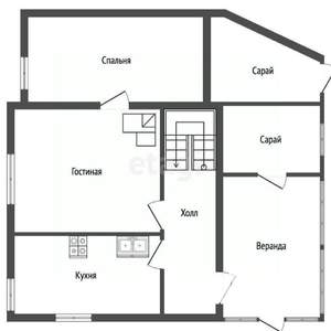 Дача 80м², 2-этажный, участок 7 сот.