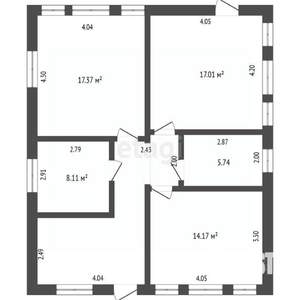 Дом 82м², 1-этажный, участок 9 сот.