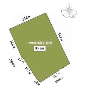 Дом 25м&sup2;, 2-этажный, участок 7 сот.  