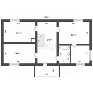 Дом 149м², 2-этажный, участок 9 сот.  