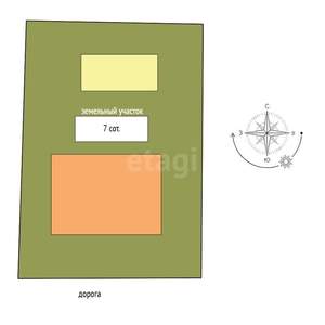 Дом 101м², 2-этажный, участок 7 сот.  