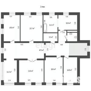 Дом 767м&sup2;, 3-этажный, участок 16 сот.  