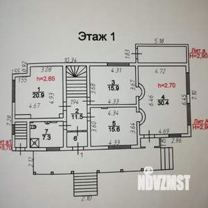 Коттедж 300м&sup2;, 3-этажный, участок 8 сот.  