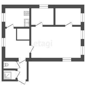 Дом 64м&sup2;, 1-этажный, участок 6 сот.  