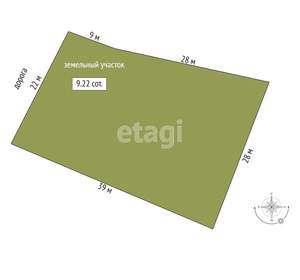 Дом 64м², 1-этажный, участок 6 сот.  