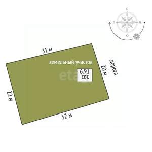 Дом 46м&sup2;, 2-этажный, участок 7 сот.  