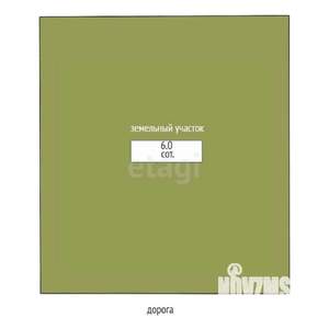 Дом 59м&sup2;, 2-этажный, участок 6 сот.  