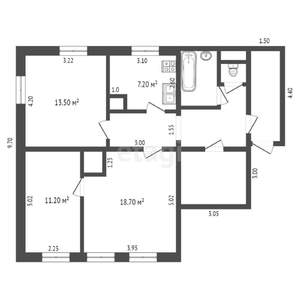 Дом 145м&sup2;, 1-этажный, участок 5 сот.  