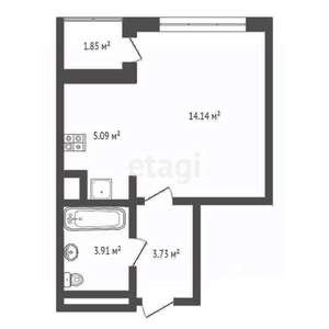 Студия квартира, на длительный срок, 27м2, 5/16 этаж