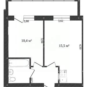 1-к квартира, на длительный срок, 50м2, 3/11 этаж