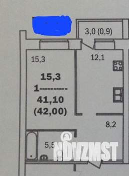 1-к квартира, на длительный срок, 40м2, 3/15 этаж