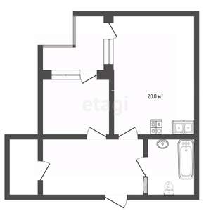 1-к квартира, на длительный срок, 50м2, 9/16 этаж