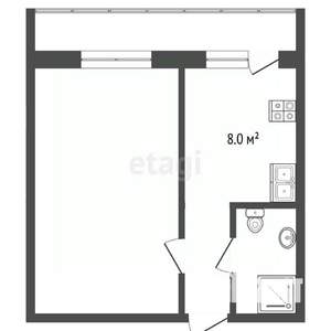 1-к квартира, на длительный срок, 33м2, 10/14 этаж