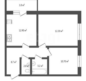 2-к квартира, на длительный срок, 56м2, 4/10 этаж