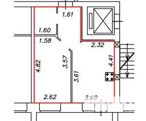 1-к квартира, на длительный срок, 33м2, 8/12 этаж