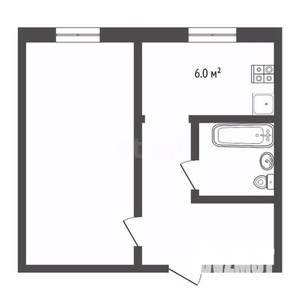 1-к квартира, на длительный срок, 31м2, 1/5 этаж