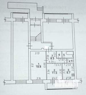 2-к квартира, на длительный срок, 54м2, 1/5 этаж
