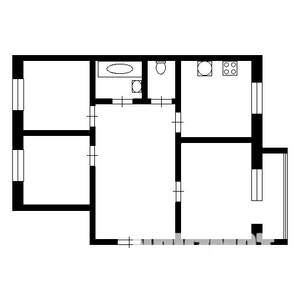 3-к квартира, на длительный срок, 65м2, 5/5 этаж