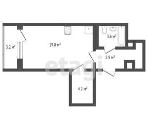 Студия квартира, на длительный срок, 35м2, 11/16 этаж