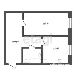 1-к квартира, вторичка, 44м2, 7/10 этаж