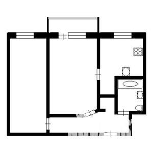 2-к квартира, вторичка, 43м2, 5/5 этаж