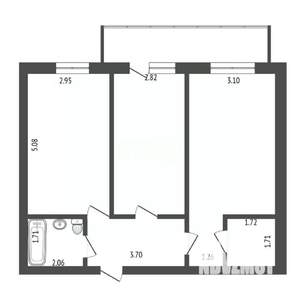 2-к квартира, вторичка, 63м2, 6/10 этаж