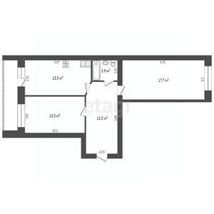 2-к квартира, вторичка, 55м2, 7/9 этаж