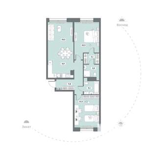 2-к квартира, вторичка, 77м2, 5/15 этаж