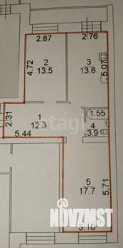 2-к квартира, вторичка, 61м2, 9/9 этаж