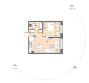 1-к квартира, вторичка, 47м2, 5/15 этаж