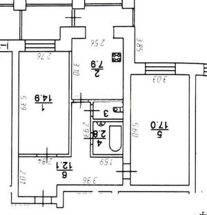 2-к квартира, вторичка, 62м2, 1/10 этаж
