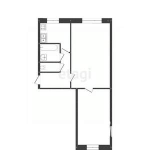 2-к квартира, вторичка, 44м2, 1/5 этаж