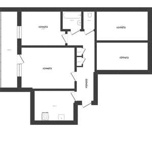 4-к квартира, вторичка, 74м2, 4/9 этаж