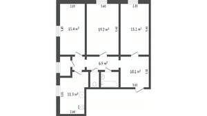 3-к квартира, вторичка, 90м2, 1/3 этаж