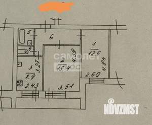 2-к квартира, вторичка, 47м2, 6/9 этаж