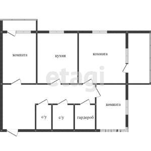 3-к квартира, вторичка, 84м2, 1/6 этаж