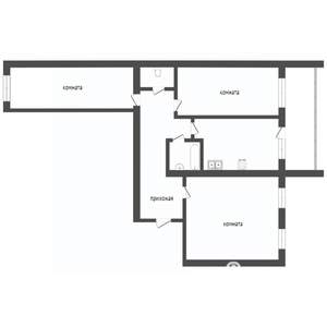 3-к квартира, вторичка, 65м2, 3/10 этаж