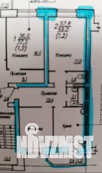 2-к квартира, вторичка, 59м2, 3/9 этаж