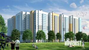 1-к квартира, строящийся дом, 43м2, 2/16 этаж