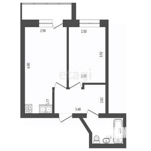 2-к квартира, вторичка, 37м2, 5/10 этаж