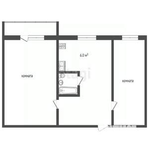 2-к квартира, вторичка, 45м2, 2/5 этаж