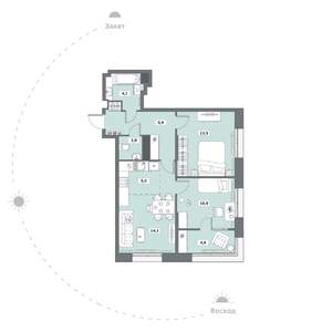 2-к квартира, вторичка, 63м2, 9/15 этаж