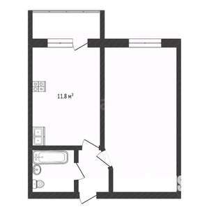 1-к квартира, вторичка, 34м2, 2/10 этаж