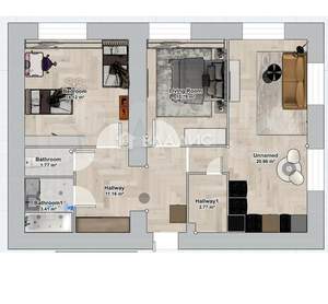 2-к квартира, вторичка, 65м2, 4/16 этаж