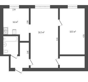 2-к квартира, вторичка, 42м2, 3/4 этаж