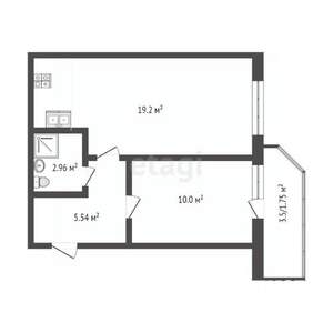 1-к квартира, вторичка, 38м2, 9/9 этаж