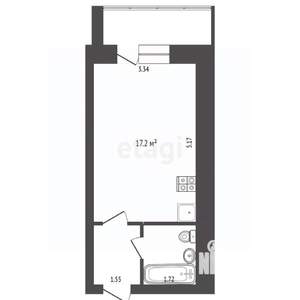 Студия квартира, вторичка, 34м2, 8/8 этаж