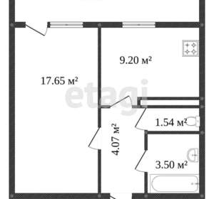 1-к квартира, вторичка, 36м2, 1/14 этаж